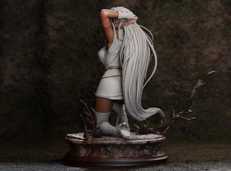 Elyndra – Resin Dark Elf Enchantress Figure | Fantasy Collector Statue- CA3D - Image 4