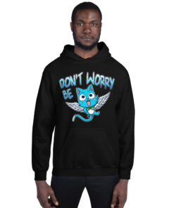 Alternative view of happy the cat hoodies