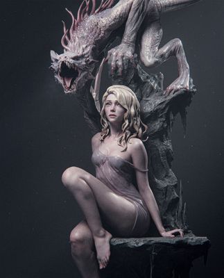 girl and dragon - Image 2